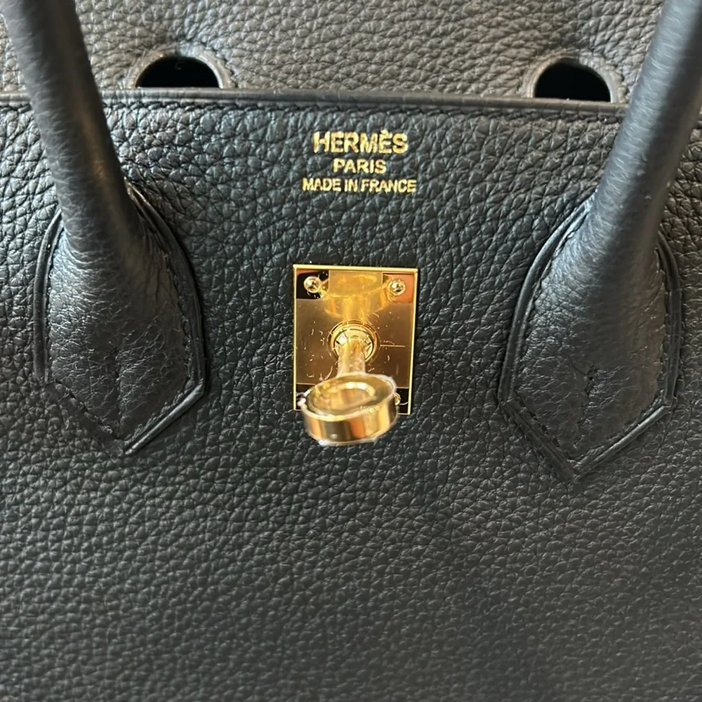 Brand new hermes Birkin 25 black gold hardware 2024 - Picture 7 of 10